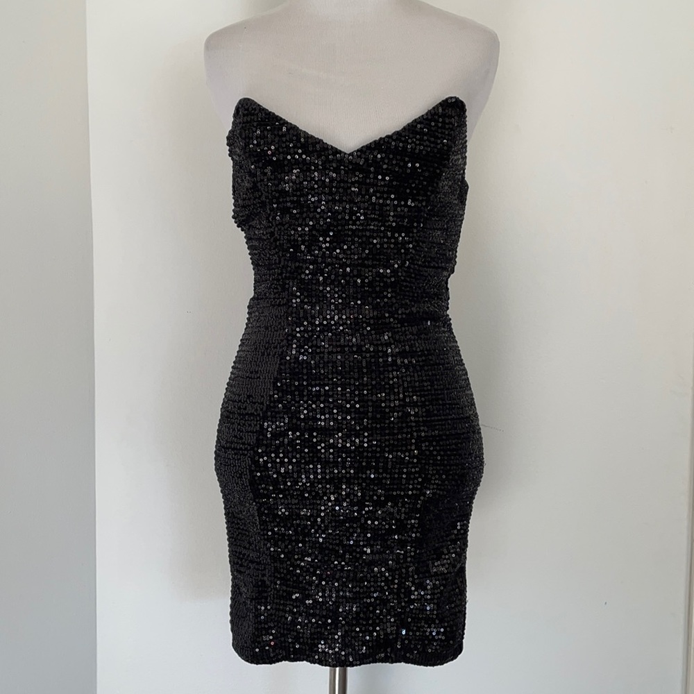 Black sequin dress